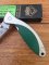 Puma Knife: Puma Protec Liner Lock Green Handled Knife