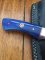SOSDF Knife: 200 Layer Damascus Blue Camel Bone Skinning Knife