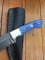 SOSDF Knife: 200 Layer Damascus Blue Camel Bone Skinning Knife