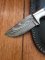 SOSDF Knife: 200 Layer Damascus Blue Camel Bone Skinning Knife