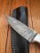SOSDF Knife: 200 Layer Damascus Yellow Camel Bone Skinning Knife
