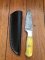 SOSDF Knife: 200 Layer Damascus Yellow Camel Bone Skinning Knife