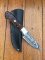 SOSDF Knife: 200 Layer Damascus Rosewood Handled Skinning Knife