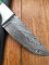 SOSDF Knife: 200 Layer Damascus Green Laminated Handled Skinning Knife