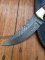 SOSDF Knife: 200 Layer Damascus Rosewood Handled Upswept Skinning Knife