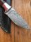 SOSDF Knife: 200 Layer Damascus Rosewood Handled Skinning Knife