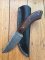 SOSDF Knife: 200 Layer Damascus Tiger Striped Rosewood Handled Upswept Skinning Knife