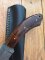 SOSDF Knife: 200 Layer Damascus Tiger Striped Rosewood Handled Upswept Skinning Knife