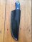 SOSDF Knife: 200 Layer Damascus Blue Patterned Corolon Handled Skinning Knife