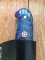 SOSDF Knife: 200 Layer Damascus Blue Patterned Corolon Handled Skinning Knife