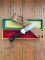 Puma Knife: Puma Original 1978 4 Star Fixed Blade Knife with Black Buffalo Handle in Original Green/Yellow Box #45874
