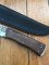 Kizlyar Knife: Kizlyar Mirror Finish ESEPCKUU Straight Laser Etched Blade with Caucasian Walnut Handle