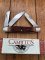 Camillus Premium Stockman 3 Blade Knife with Red bone Delrin Handle