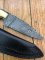 Damascus Knife: Damascus Knife Drop-point Blade with Camel Bone Handle