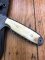 Damascus Knife: Damascus Knife Drop-point Blade with Camel Bone Handle
