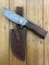 Damascus Knife: Damascus Knife with Solid Walnut Handle