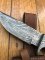 Damascus Knife: Damascus Knife with Solid Walnut Handle