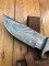 Damascus Knife: Damascus Knife with Solid Walnut Handle