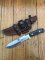 CFK Knife: CFK D2 iPak Survival/Tactical Drop Point Tracker Knife Grey G10 Handle
