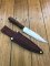 Handmade Patterned Steel Bladed Knife from USA with laminated pinned wood handle