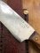 Handmade Patterned Steel Bladed Knife from USA with laminated pinned wood handle