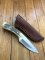 Custom Handmade Satin Stainless Steel Bladed Hunting Knife From USA with ELK Deer Handle