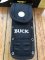 Buck Knife: 2006 Model Buck Alpha Hunter Folding Knife with Black Rubberised Handle & Pouch
