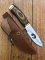 Buck Knife: Buck Rare 192 Vanguard Knife with White Tail Deer Profile Cutout