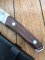 Azero Knives: Skinning knife with Violet Palisander Wood Handle Leather Sheath and Firestarter