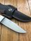 Azero Knives: Hunting knife with Sambar Deer Antler Handle & Leather Sheath