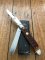 Puma Knife: Puma Large Trapper Lockback Knife with Jigged Red Bone Handle