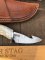 Silver Stag Tool Steel Series Small Gut Hook Skinner Stag Antler Handle