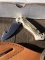 Silver Stag 2.3" Gut Hook Blade Liner Lock Folding Knife with Stag Antler Handle