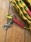 Long Dog Lead: Professional 10 metre Dog Trainer Yellow/Green/Black Checkered Fleck Lead