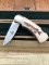 Puma Knife: Puma Original Scrimshawed Pike 4 Star Folding Lock Blade Knife with Wooden Presentation Box