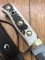 SOS Damascus *PUMA Skinner* Knife with Sambar Deer Antler Handle & Leather Sheath