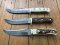 SOS Damascus *PUMA Skinner* Knife with Sambar Deer Antler Handle & Leather Sheath