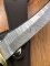 SOS Damascus *PUMA Skinner* Knife with Walnut Handle & Leather Sheath