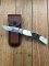 Schrade Vintage Limited Edition USA-Made 100 Year Ducks Unlimited Folding Knife with Sambar Handle and Pouch.