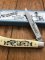 Schrade Vintage Limited Edition USA-Made Scrimshaw Folding Bass Fish Knife