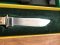 Puma Knife: Puma 1982 Jagdnicker Knife with Stag Handle & Green & Yellow Box #27282