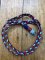 Lanyard: Special Edition Hand Made Coloured Leather Braided Rounded Single Whistle Lanyard