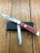 Puma Knife: Puma Trapper Lockback Knife with Red Smooth Bone Handle