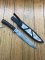 Keith Fludder Original Custom Made Damascus blade Knife in Black Sheath