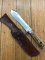 Puma Knife: Puma Vintage 1968 White Hunter with Stag Handle & Original Sheath