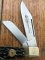 Puma Knife: Puma Stockman Folding Knife with Green Bone Handle