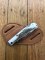 Silver Stag Leather Folding Knife Pouch with Stud.