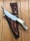 Ken Richardson Custom Handmade 5.5" Hunter Upswept Blade Hunting Knife with Deer Antler Handle & Custom Sheath