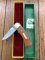 Puma Knife: Puma Original 1980 4 Star Folding Lock Blade Knife with Dark Orange Ivory Micarta Handle in Original Box & Warranty