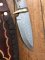 Ken Richardson Custom Handmade 4.5" Drop Point Blade Hunting Knife with Deer Antler Handle & Custom Sheath
